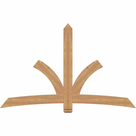 Ekena Millwork Davenport Timber Gable Bracket, Western Red Cedar, 84"W x 53"H x 1 1/2"D x 5 1/2"F, 15/12 Pitch GBW084X53X0206DAV00SWR